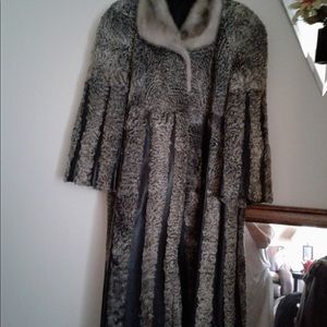 Astragan fur overcoat